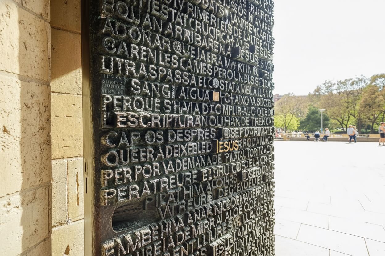 Porta della facciata della Passione